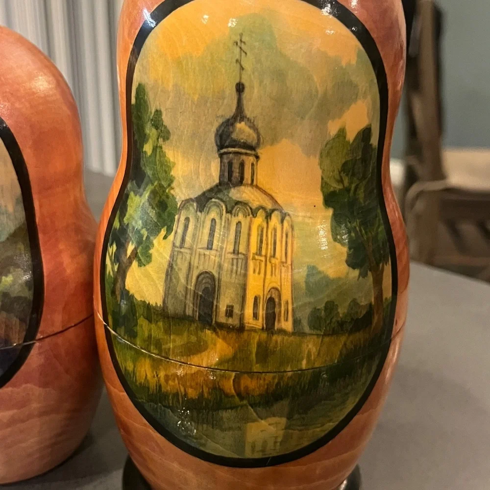 Matryoshka Russian Authors Vintage/Signed Rare 1995 Nesting Doll Set of 10-Rare - Picture 14 of 17